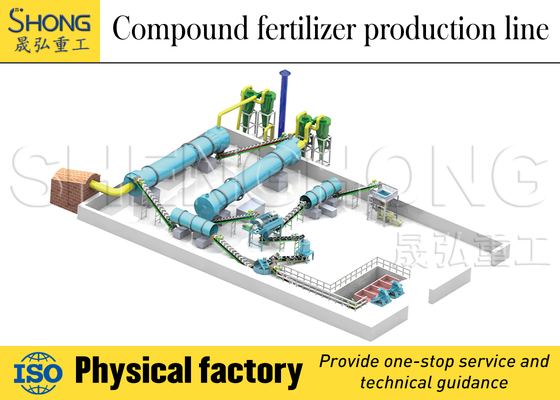 NPK 비료 생산 라인 2-5mm Granules 380V PLC 제어
