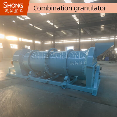 90%造粒率、20%-40%飼料水分、100%有機物含量の有機肥料用攪拌歯ドラム造粒機