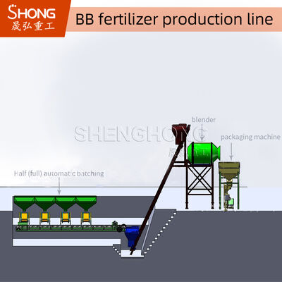 15+4.5KW BB 비료 생산 라인 1-12t / h 용량 및 높은 작업 효율 Granulator