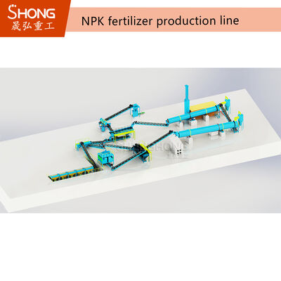 먼지 없는 NPK 비료 Granulation 플랜트 저 유지 보수 설계 및 비료 공장의 쉬운 운영